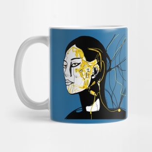 cables techno girl ecopop Mug